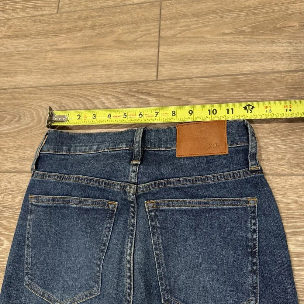 J.Crew Billie Demi Boot Crop Jeans‎ Women's 24 High Rise Button Fly Raw Hem